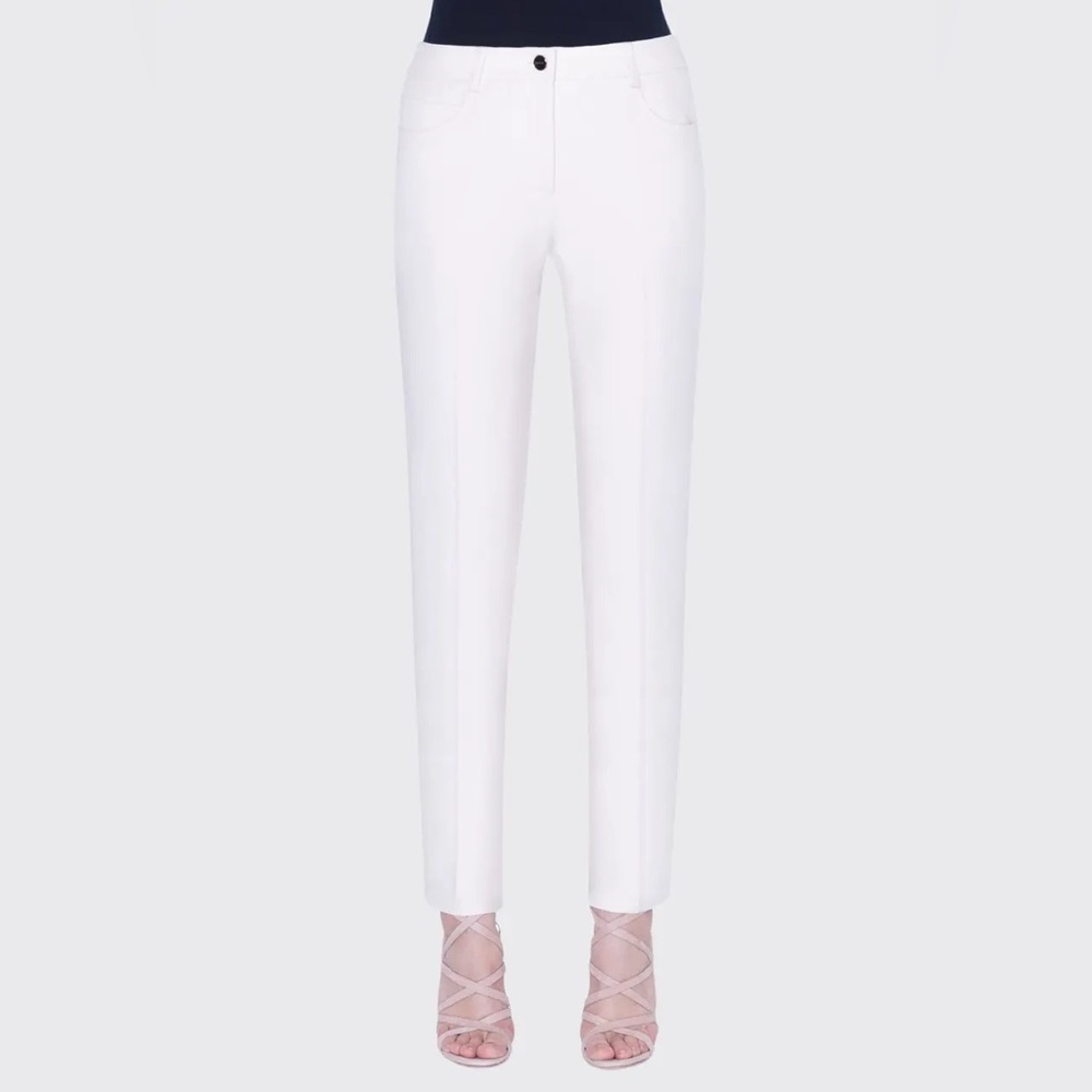 Akris Magda Cotton-Silk Straight-Leg Jeans - Picture 1 of 9